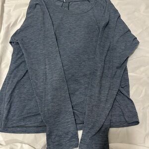 lululemon athletica Heathered Blue Long Sleeve Top